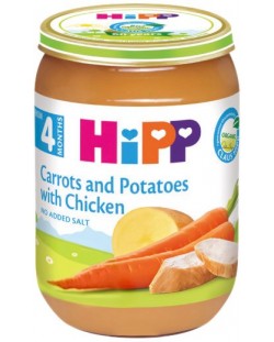 Био ястие Hipp - Моркови, картофи и пиле, 190 g