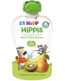 Био плодова закуска Hipp Hippis - Круша, банан и киви, 100 g