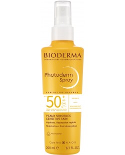 Bioderma Photoderm Слънцезащитен спрей, SPF 50+, 200 ml