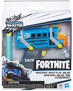 Бластер Hasbro Nerf Micro Shots - Micro Battle Bus, с 2 стрели