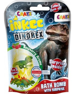 Бомбичка за баня Craze Inkee - С изненада динозавър, асортимент