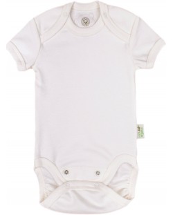 Боди с къс ръкав Bio Baby - органичен памук, 92 cm, 18-24 месеца, бяло