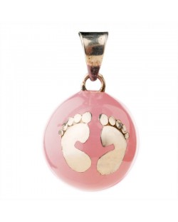 Медальон за бременни Bola - Розов със сребристи крачета