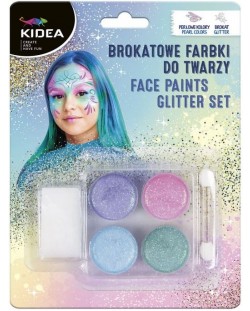 Брокатни боички за лице Kidea - 4 цвята