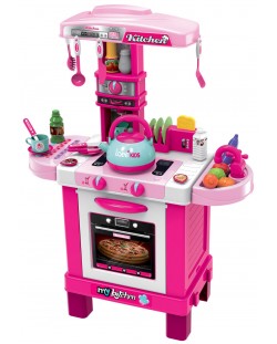 Детска индукционна кухня Buba - Розова, със звук и светлина