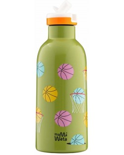 Бутилка за вода Mama Wata - 470 ml, със спортна капачка баскетбол 