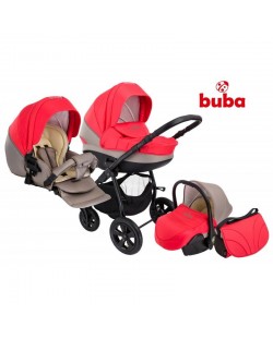 Комбинирана детска количка BUBA - City 3в1, корал