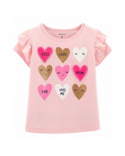 Детска блуза Carter's - Сърца, 3-4 години, 104 cm