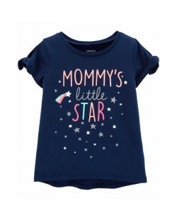 Детска блуза Carter's - Mommy's little star, 18-24 месеца, 92 cm