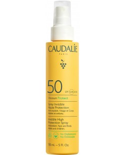 Caudalie Vinosun Protect Невидим слънцезащитен спрей за лице и тяло, SPF50, 150 ml