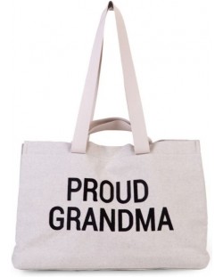 Чанта за принадлежности ChildHome - Proud Grandma, бяла
