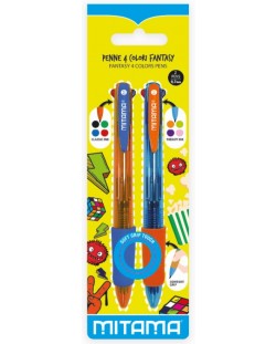 Четирицветна химикалка Mitama - For Fun Fantasy, за момче, 2 броя