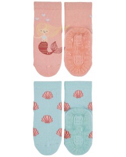 Чорапи със силиконова подметка Sterntaler - Русалка, 2 чифта, 27/28, 4-5 години