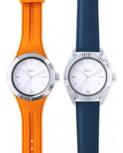 Часовник Bill's Watches Twist - Orange & Navy Blue