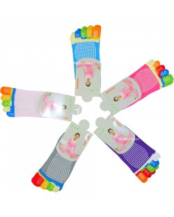 Чорапи за йога с шарени пръсти Maxima, размер 35 - 39, асортимент