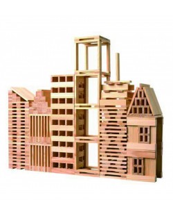 Строител от дървени блокчета Classic World - 250 части