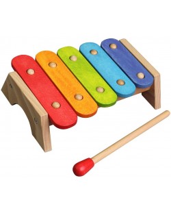 Дървена играчка Lelin - Бебешки ксилофон