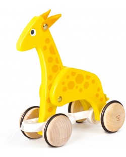 Дървена играчка HaPe International  - Жираф на колела