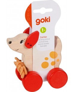 Дървена играчка за дърпане Goki - Куче