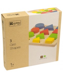 Дървена образователна играчка Andreu toys - Форми, размери и цветове