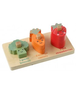 Дървена играчка за сортиране Orange Tree Toys - Зеленчуци