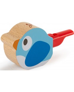 Дървена свирка Hape - Птиче, синя