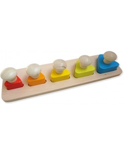 Дървена играчка Andreu toys - С триъгълни части и големи дръжки