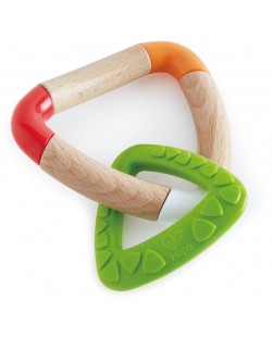 Дървена играчка Hape - Двойна чесалка за зъбки