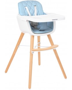 Дървено столче за храненe Kikka Boo - Woody, синьо