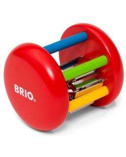 Дървена дрънкалка Brio, цветна