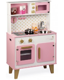Дървена кухня Janod - Candy Chic, розова