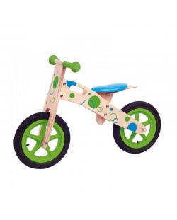 Дървено колело за баланс Woody - С надуваеми гуми
