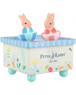 Дървена музикална кутия Orange Tree Toys Peter Rabbit - Синя