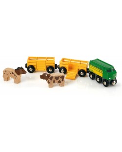 Дървена играчка Brio - Влакче Ферма