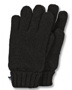 Детски плетени ръкавици Sterntaler - 7-8 години, черни