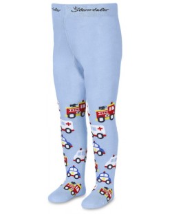 Детски памучен чорапогащник Sterntaler - С коли, 68 cm, 5-6 месеца