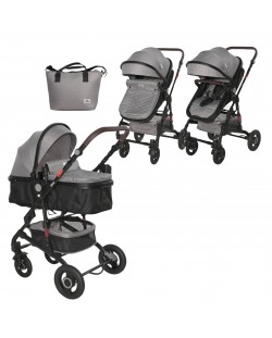 Детска количка Lorelli - Alba, Premium Set, Opaline Grey