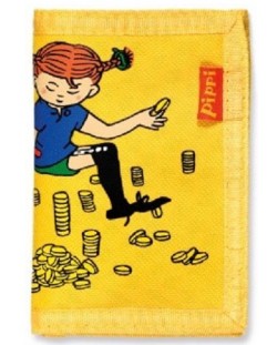 Детски портфейл Micki Pippi - Пипи Дългото чорапче, жълт