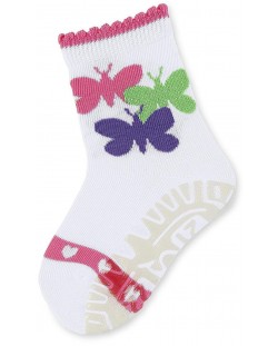 Детски чорапи със силиконова подметка Sterntaler - Пеперуди, 27/28, 4-5 години