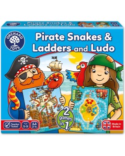 Orchard Toys Детска образователна игра Пирати змии и стълби § Людо