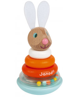 Детска играчка Janod - Зайче низанка и неваляшка