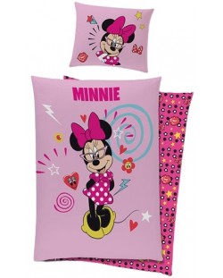 Детски спален комплект Sonne Home - Minnie Mouse, 140 x 200 cm, 2 части