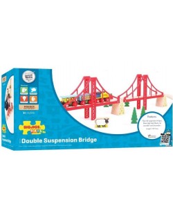 Детска дървена играчка Bigjigs - Двоен висящ мост