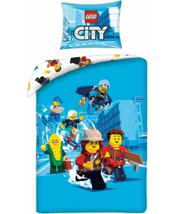 Детски спален комплект Halantex - LEGO, City, син