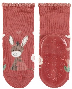 Детски чорапи със силиконова подметка Sterntaler - С магаренце, 25/26, 3-4 години