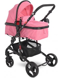 Детска комбинирана количка Lorelli - Alba Classic, Candy Pink