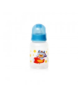 Детско шише Lorelli Baby Care Simple - Синьо, 125 ml