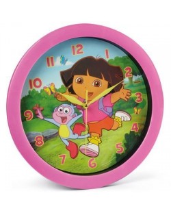 Детски стенен часовник Nickelodeon - Дора изследователката, Ø 28cm
