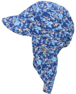 Детска шапка с UV 50+ защита Sterntaler - С козирка и платка, 51 cm, 18-24 мeсеца