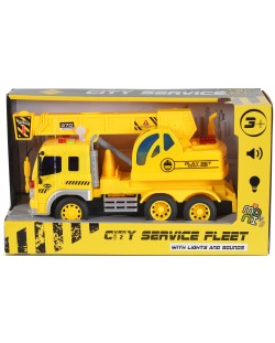 Детска играчка Moni Toys - Камион с кабина и кран, 1:16